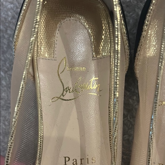 Christian Louboutin Gold and Multicolor Flats size 36 - Picture 6 of 7